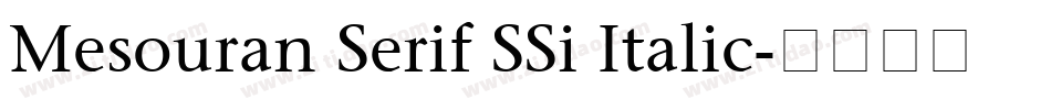 Mesouran Serif SSi Italic字体转换